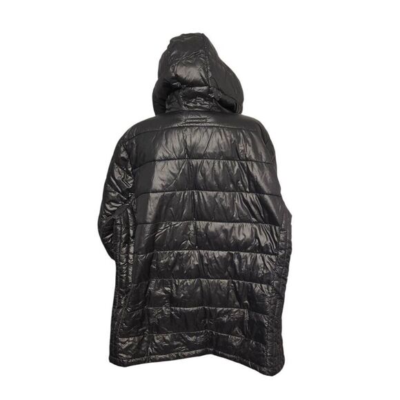 Woman Within Women's Size 2X (26/28) Black Lightweight Hooded Puffer Jacket - Picture 4 of 7